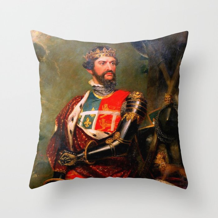 Edward the Black Prince Throw Pillow Gallery Image 1