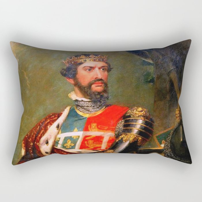 Edward the Black Prince Rectangular Pillow Gallery Image 1