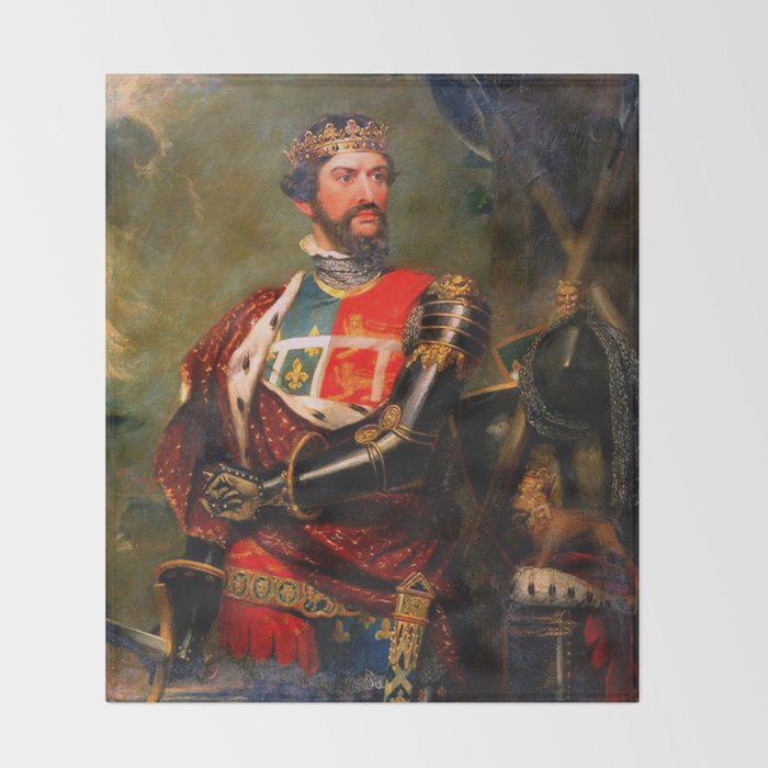 Edward the Black Prince Throw Blanket Gallery Image 2
