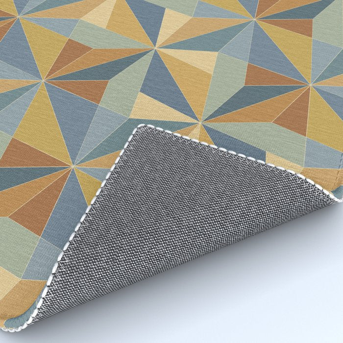 Kaleidoscope Tile Pattern III Warm Earthy Summer Rug Gallery Image 4