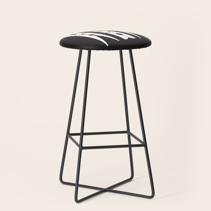 Laundry Clothespins - Gold, Black and White Stool Gallery Image 1