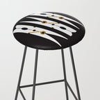 Laundry Clothespins - Gold, Black and White Stool Gallery Image 2