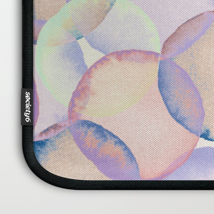 Watercolor circles overlay Laptop Sleeve Gallery Image 3