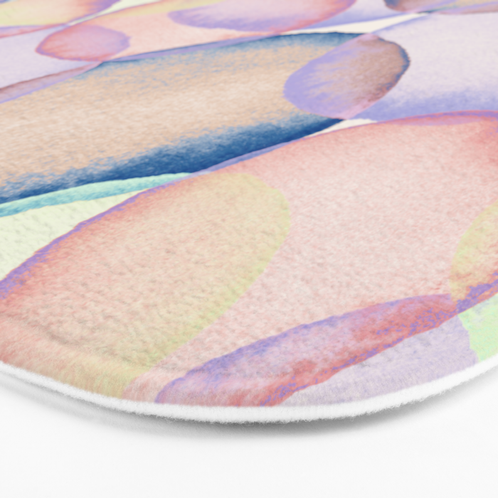 Watercolor circles overlay Bath Mat Gallery Image 3