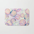 Watercolor circles overlay Bath Mat Gallery Image 1