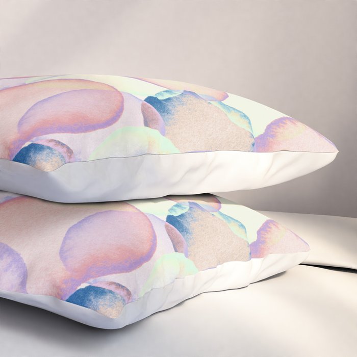Watercolor circles overlay Pillow Sham Gallery Image 3