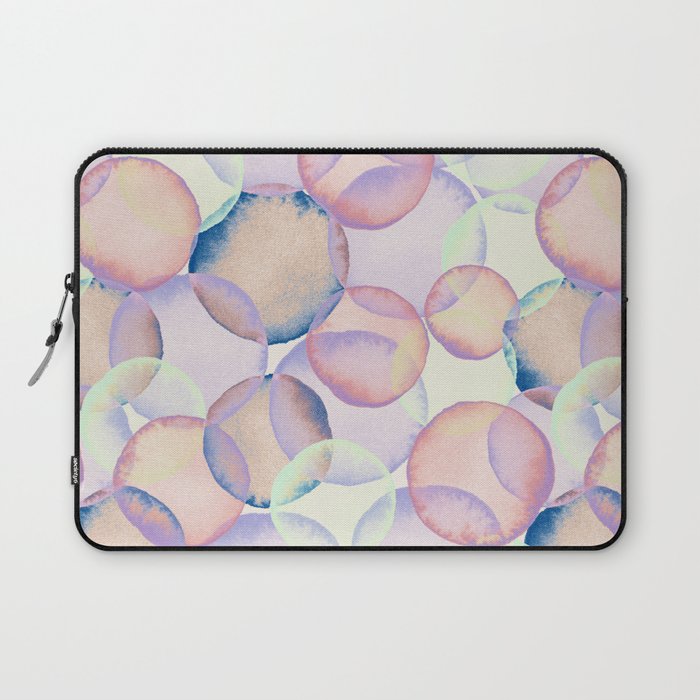 Watercolor circles overlay Laptop Sleeve Gallery Image 1