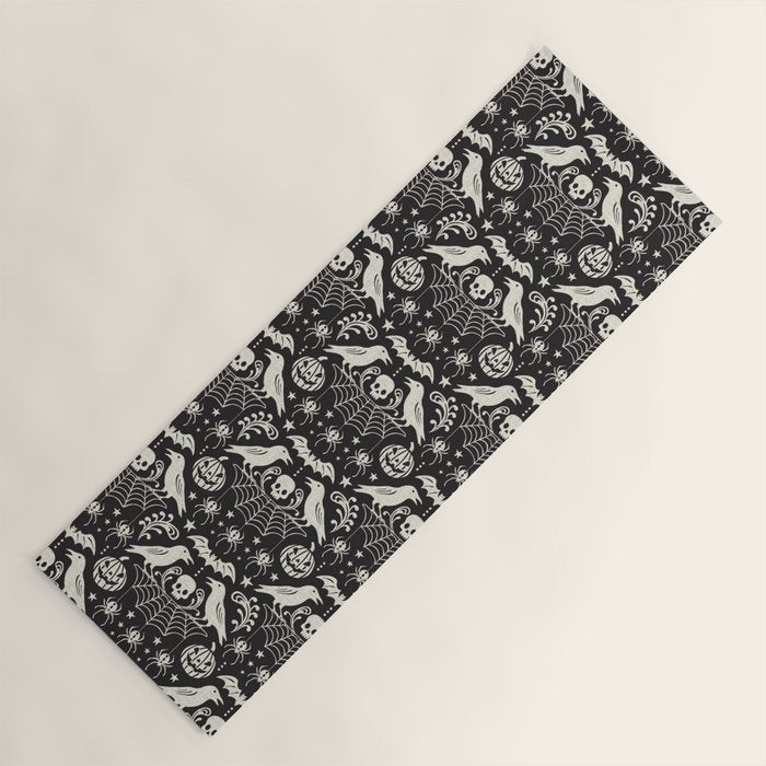All Hallows' Eve - Black Ivory Halloween Yoga Mat Gallery Image 1