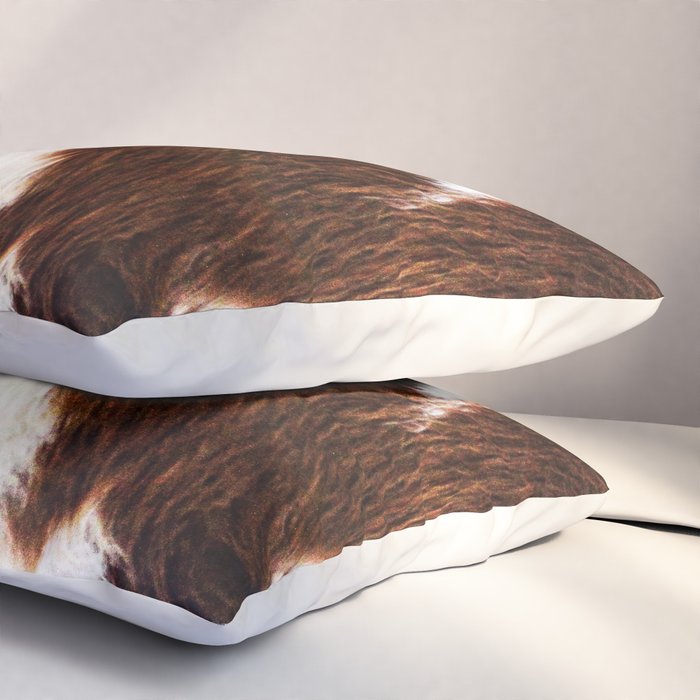 Cowhide Brown Spots Pillow Sham Gallery Image 3