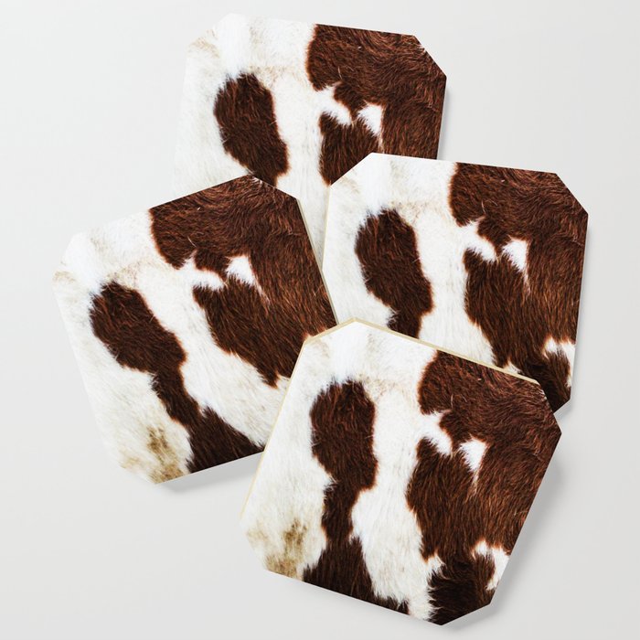Cowhide Brown Spots Coaster Gallery Image 1