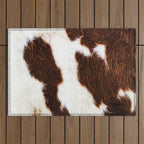 Cowhide Brown Spots Outdoor Rug Gallery Image 1