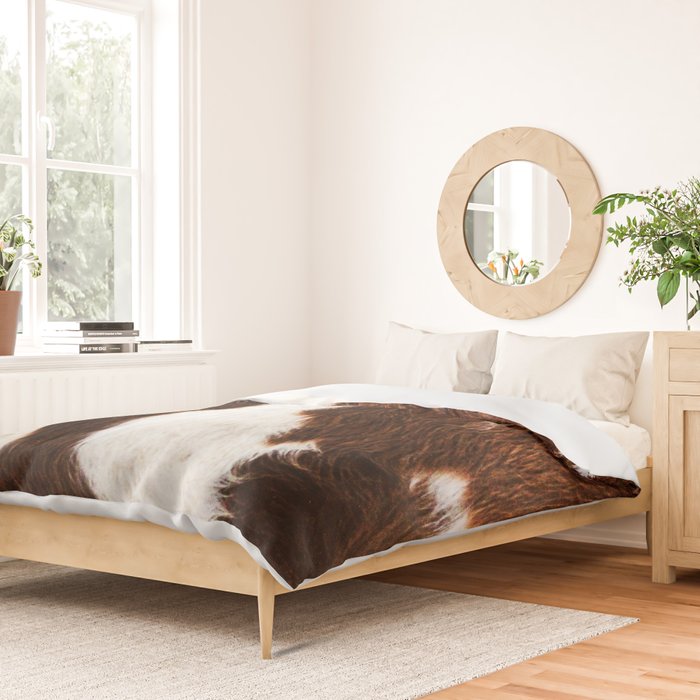 Cowhide Brown Spots Duvet Cover Gallery Image 2