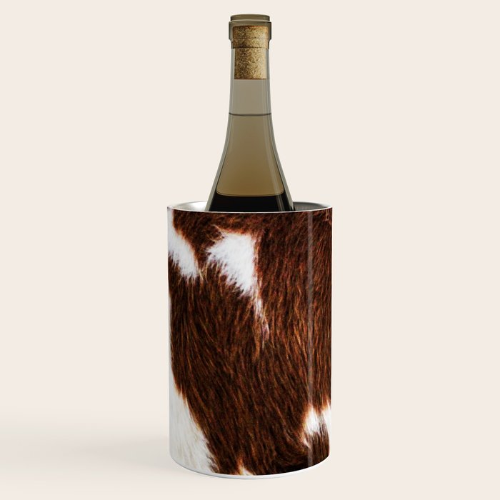 Cowhide Brown Spots Wine Chiller Gallery Image 3