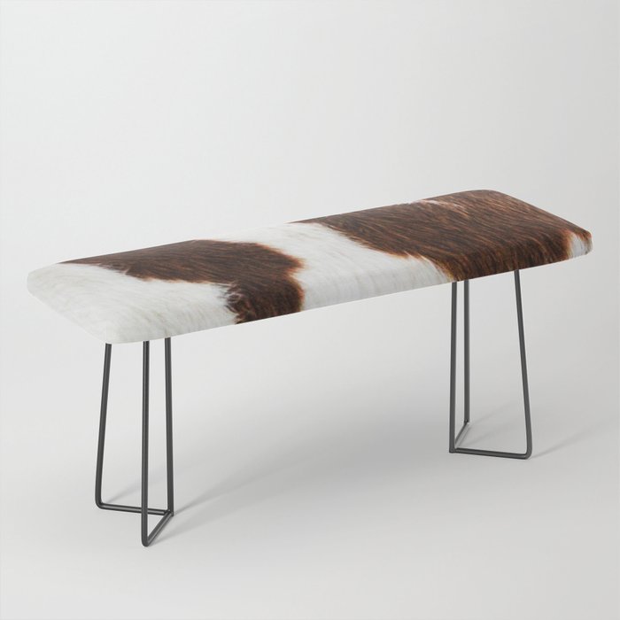 Cowhide Brown Spots Bench Gallery Image 1