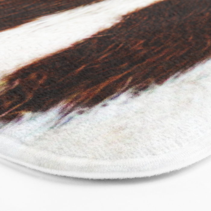 Cowhide Brown Spots Bath Mat Gallery Image 3