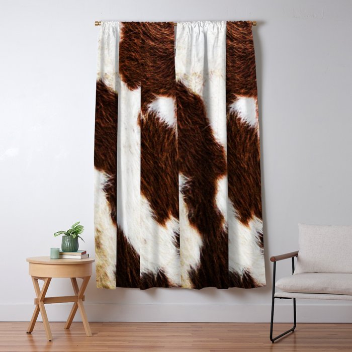 Cowhide Brown Spots Window Curtain Gallery Image 5