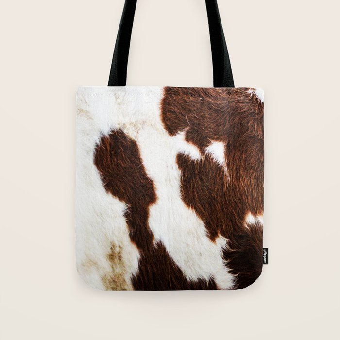 Cowhide Brown Spots Tote Bag Gallery Image 1