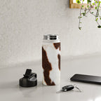 Cowhide Brown Spots Water Bottle Gallery Image 4