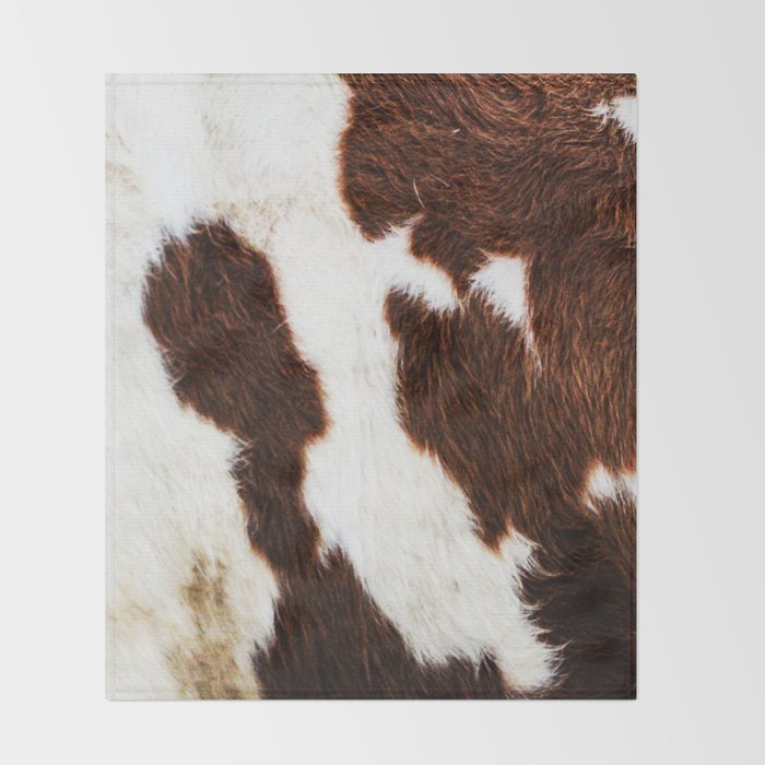 Cowhide Brown Spots Throw Blanket Gallery Image 2