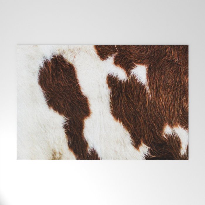 Cowhide Brown Spots Welcome Mat Gallery Image 1