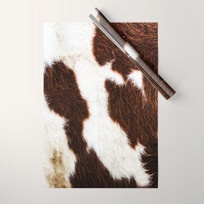 Cowhide Brown Spots Wrapping Paper Gallery Image 1