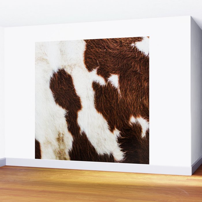 Cowhide Brown Spots Wall Mural Gallery Image 2