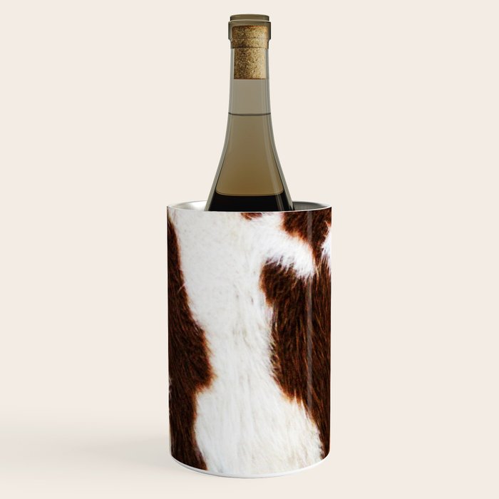 Cowhide Brown Spots Wine Chiller Gallery Image 1