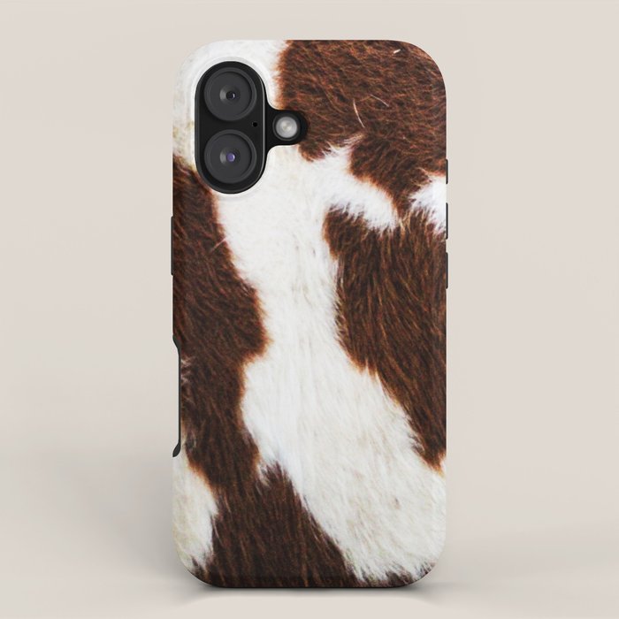 Cowhide Brown Spots iPhone Case Gallery Image 1