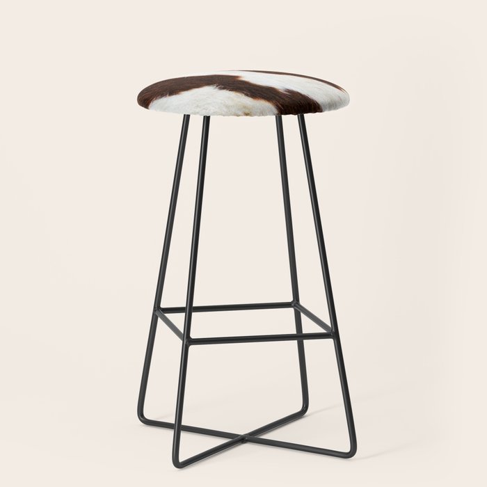 Cowhide Brown Spots Stool Gallery Image 1