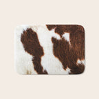 Cowhide Brown Spots Bath Mat Gallery Image 1