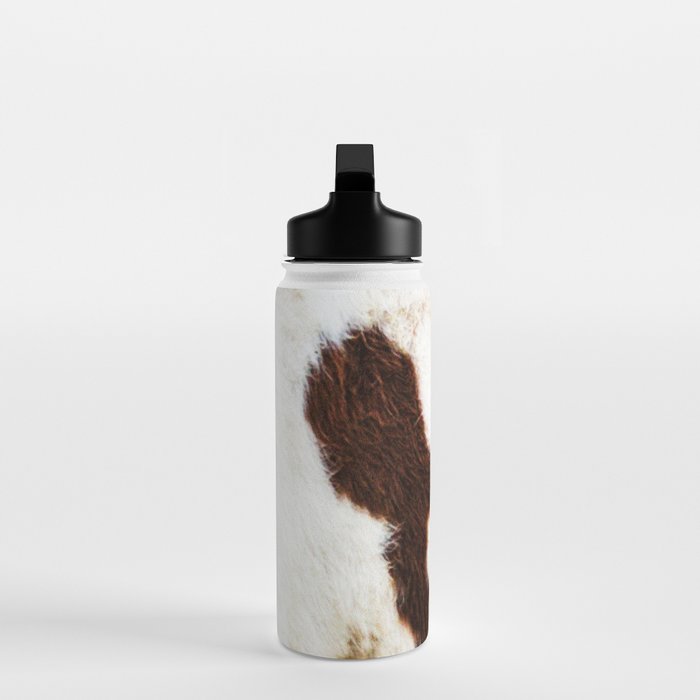 Cowhide Brown Spots Water Bottle Gallery Image 3