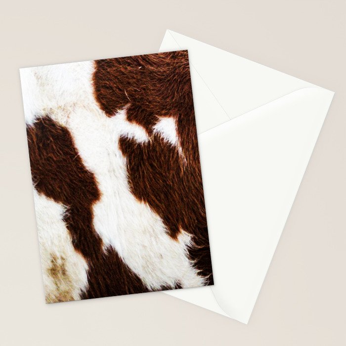 Cowhide Brown Spots Stationery Card Gallery Image 2