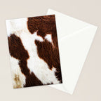 Cowhide Brown Spots Stationery Card Gallery Image 2