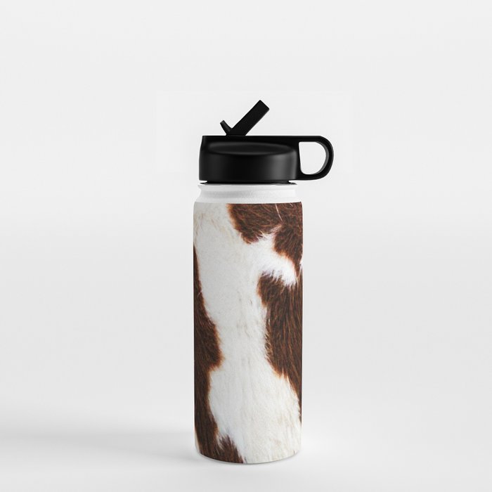 Cowhide Brown Spots Water Bottle Gallery Image 1