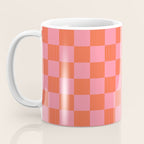 Textured Plaid pattern red and pink Coffee Mug Gallery Image 3