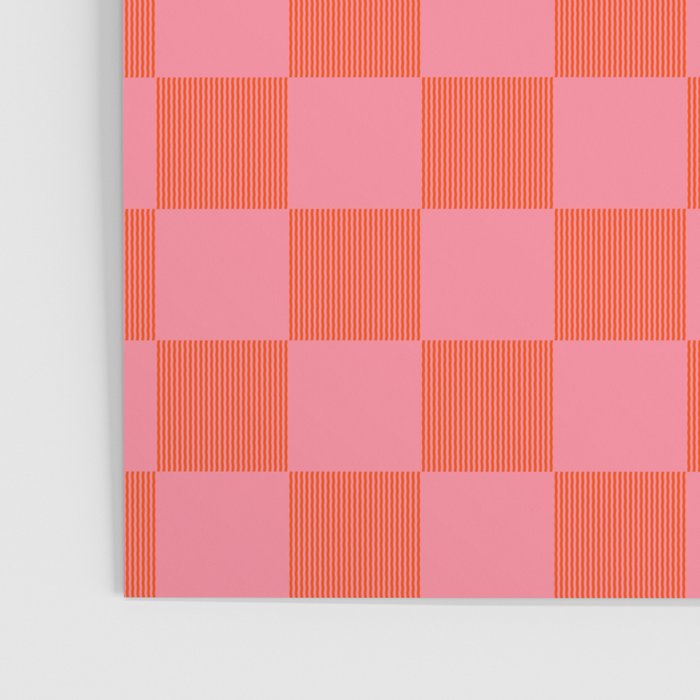 Textured Plaid pattern red and pink Poster Gallery Image 3