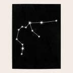 Aquarius Zodiac Star Constellation Line Art Black Poster Gallery Image 4