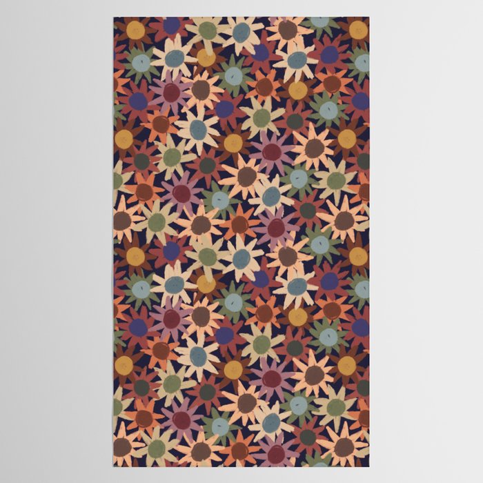 Hand Drawn Florals #6 Tablecloth Gallery Image 2
