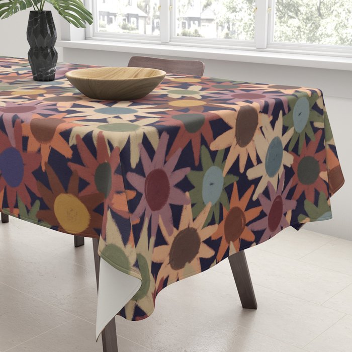 Hand Drawn Florals #6 Tablecloth Gallery Image 3