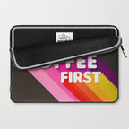 OK, but coffee first - retro typography Laptop Sleeve Gallery Image 2