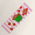 Cherry Tomatoes Euro Summer Aesthetic Stripes Illustration Yoga Mat Gallery Image 1