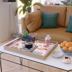Cherry Tomatoes Euro Summer Aesthetic Stripes Illustration Serving Tray Gallery Image 2