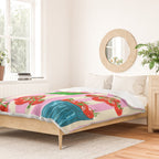 Cherry Tomatoes Euro Summer Aesthetic Stripes Illustration Duvet Cover Gallery Image 2