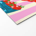 Cherry Tomatoes Euro Summer Aesthetic Stripes Illustration Welcome Mat Gallery Image 2