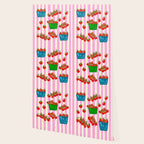 Cherry Tomatoes Euro Summer Aesthetic Stripes Illustration Wallpaper Gallery Image 2