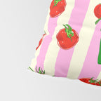 Cherry Tomatoes Euro Summer Aesthetic Stripes Illustration Pillow Sham Gallery Image 4