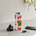 Cherry Tomatoes Euro Summer Aesthetic Stripes Illustration Water Bottle Gallery Image 4
