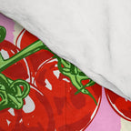 Cherry Tomatoes Euro Summer Aesthetic Stripes Illustration Comforter Gallery Image 4
