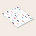 Watercolor Christmas Trees Blue Red Notebook Gallery Image 2