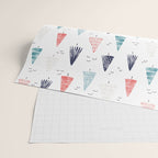 Watercolor Christmas Trees Blue Red Wrapping Paper Gallery Image 2